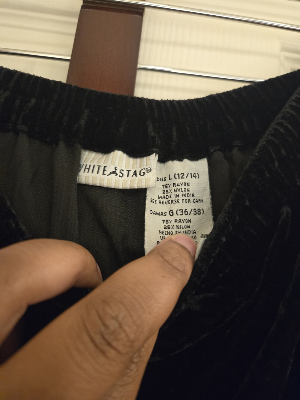 White Stag Black Velvet Tiered Maxi Skirt - Picture 4 of 5